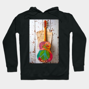 Love Peace Guitar Hanging On Wall Hoodie